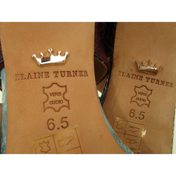 Elaine Turner Multicolor Snakeskin Heel Si… - Picture 15 of 15